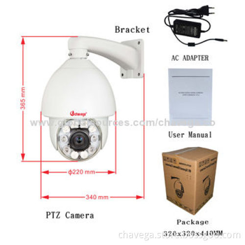 Auto-tracking 480TVL Sony CCD 27x IR High-speed Dome Outdoor Wireless Security Camera, 150m Distance